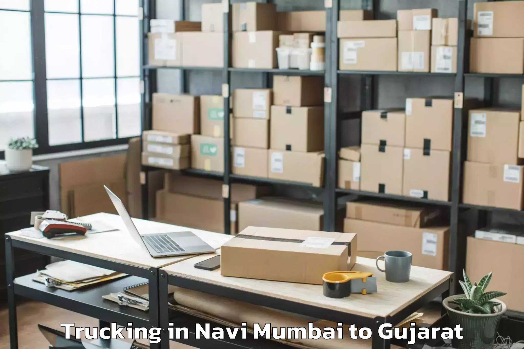 Get Navi Mumbai to Botad Trucking